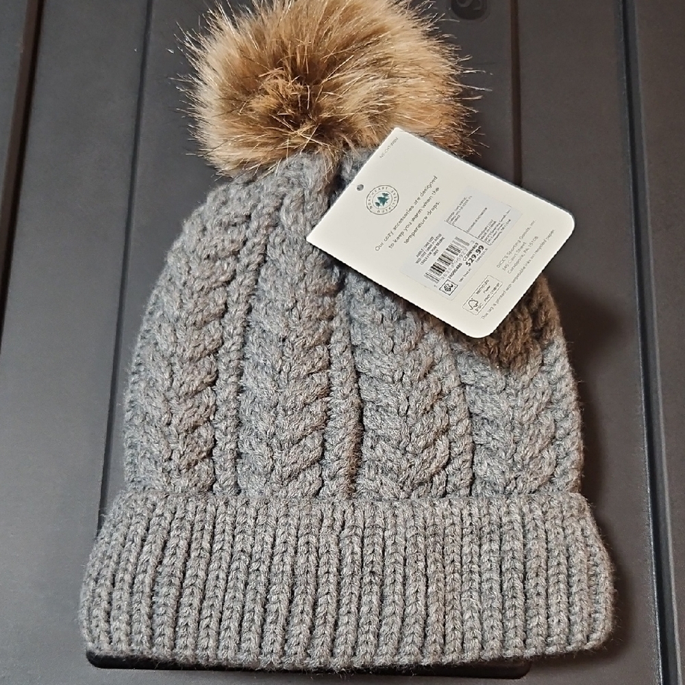 Northeast Outfitters Cozy Cabin Women's Cable Knit Beanie:GREY: NEW WITH TAG: OS
